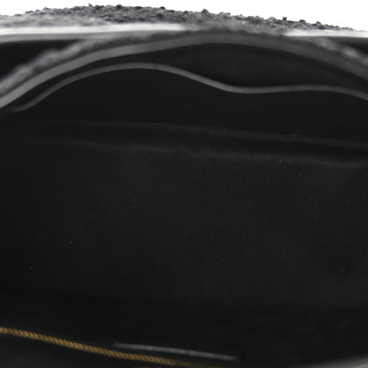 Saint Laurent Boucle Tweed Monogram Medium Niki Chain Satchel Black 5 of 12