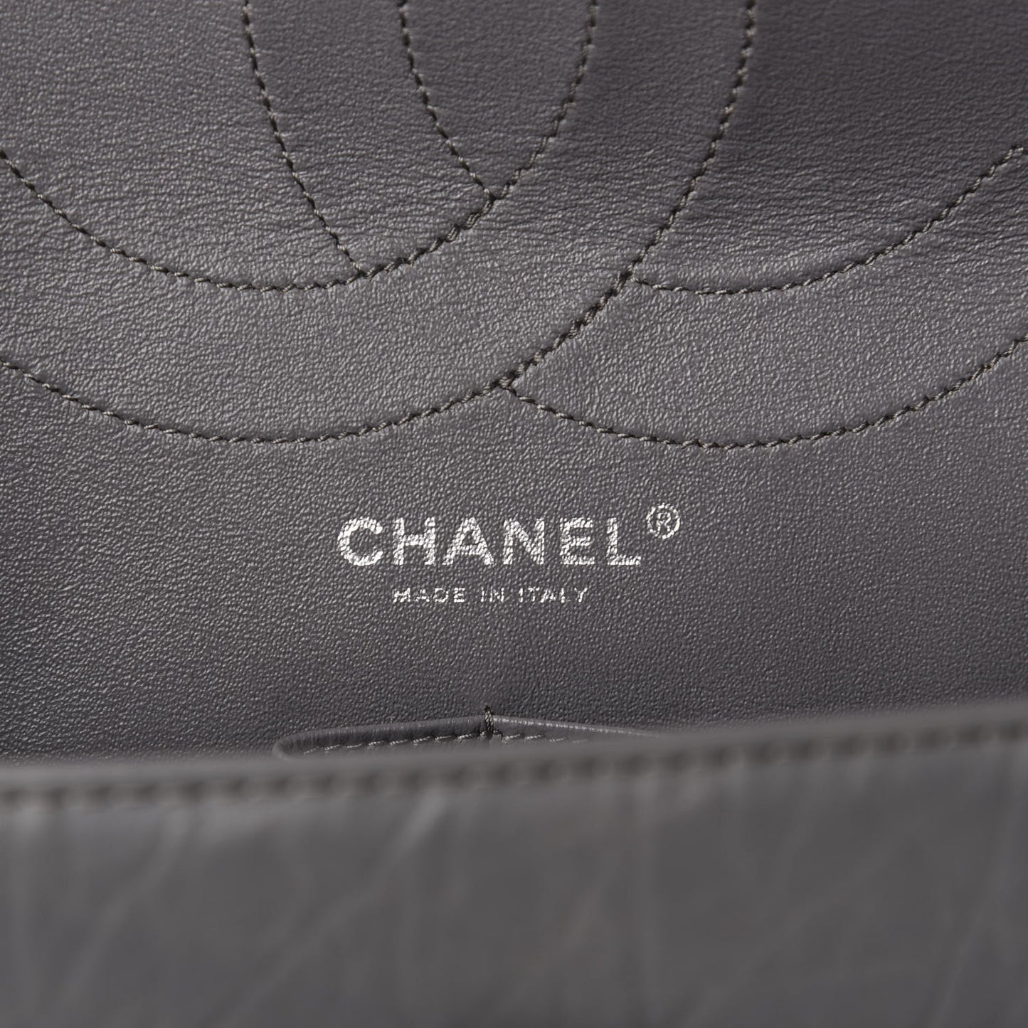 Aged Calfskin Quilted 2.55 Reissue 227 Flap Grey