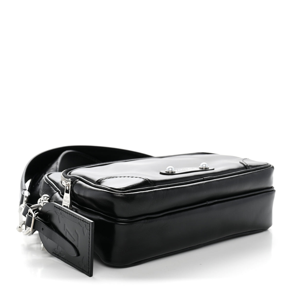 Louis Vuitton Calfskin Nil City Shoulder Bag Night Black 4 of 10
