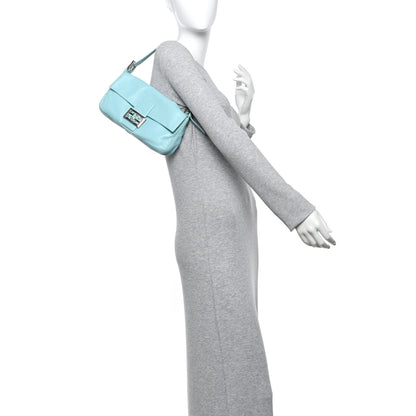 Fendi Nappa Elefante Baguette Light Blue 2 of 9