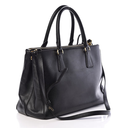 Prada Saffiano Medium Galleria Double Zip Tote Black 3 of 17