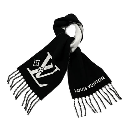 Louis Vuitton Cashmere Monogram Smash Scarf Black 1 of 4
