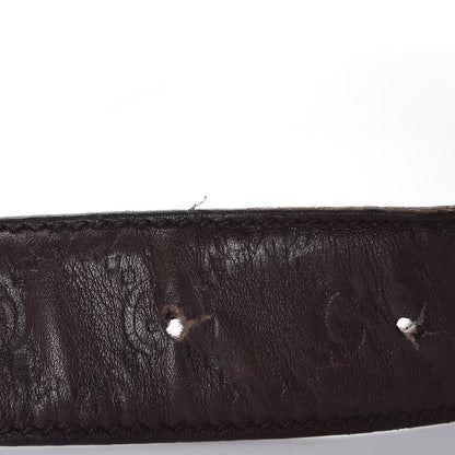 Gucci Guccissima Signature Interlocking G 40mm Belt 80 32 Dark Brown 11 of 13