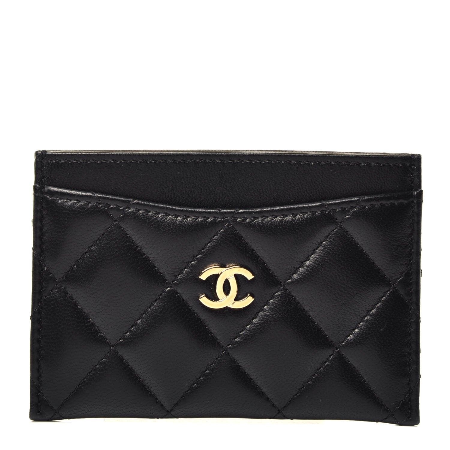 Chanel Lambskin Quilted Card Holder Black 1 of 8