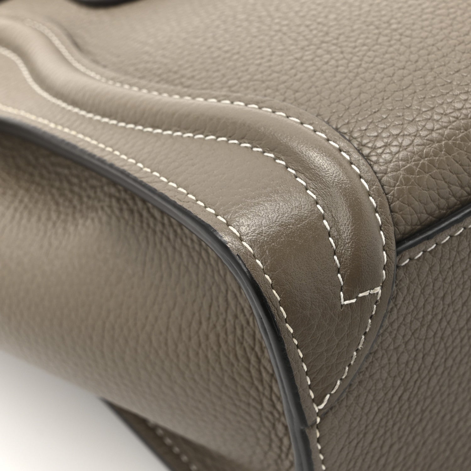 Celine Drummed Calfskin Nano Luggage Souris 14 of 15