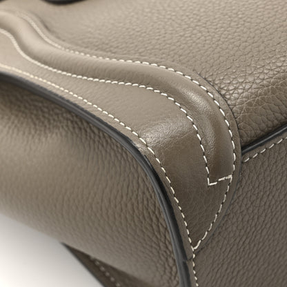 Celine Drummed Calfskin Nano Luggage Souris 14 of 15