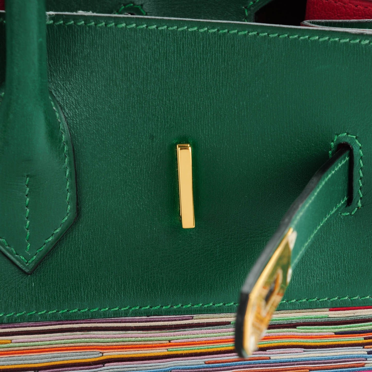 Box Vibrato Birkin 35 Vert Clair
