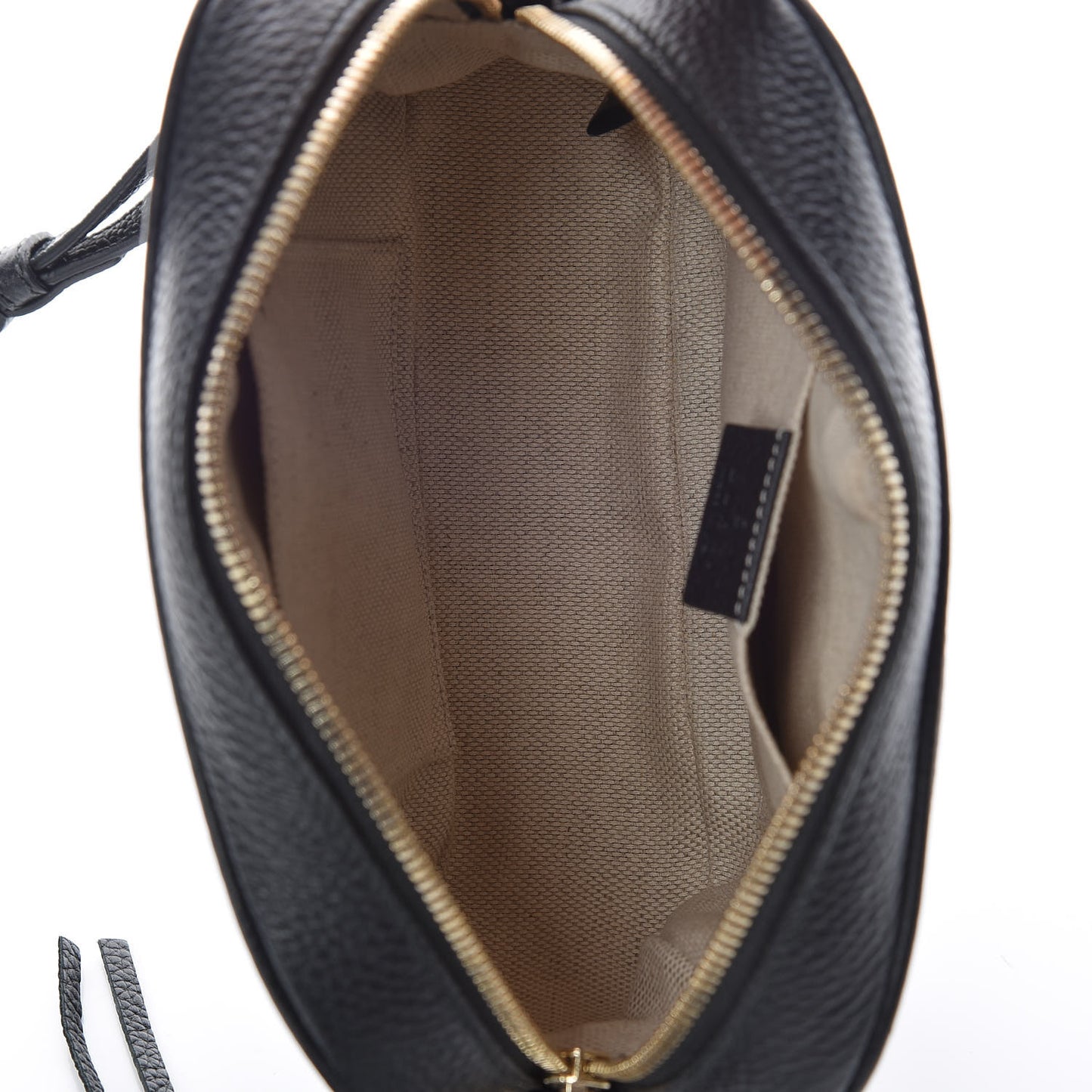Pebbled Calfskin Small Soho Disco Bag Black