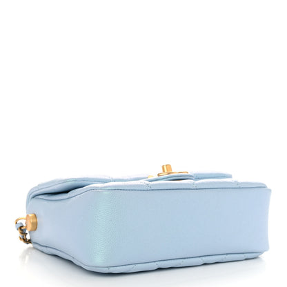 Chanel Iridescent Caviar Quilted Mini My Perfect Flap Light Blue 4 of 11