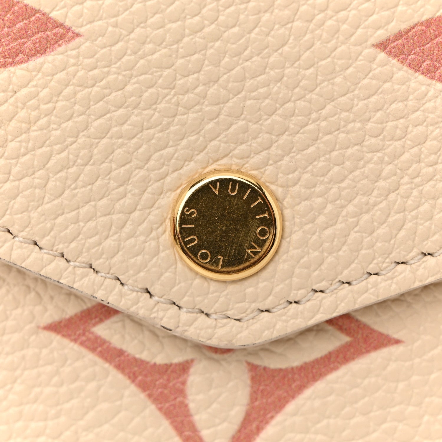 Louis Vuitton Empreinte Monogram Giant By The Pool Felicie Pochette Chain Wallet Creme Rose Trianon 11 of 12