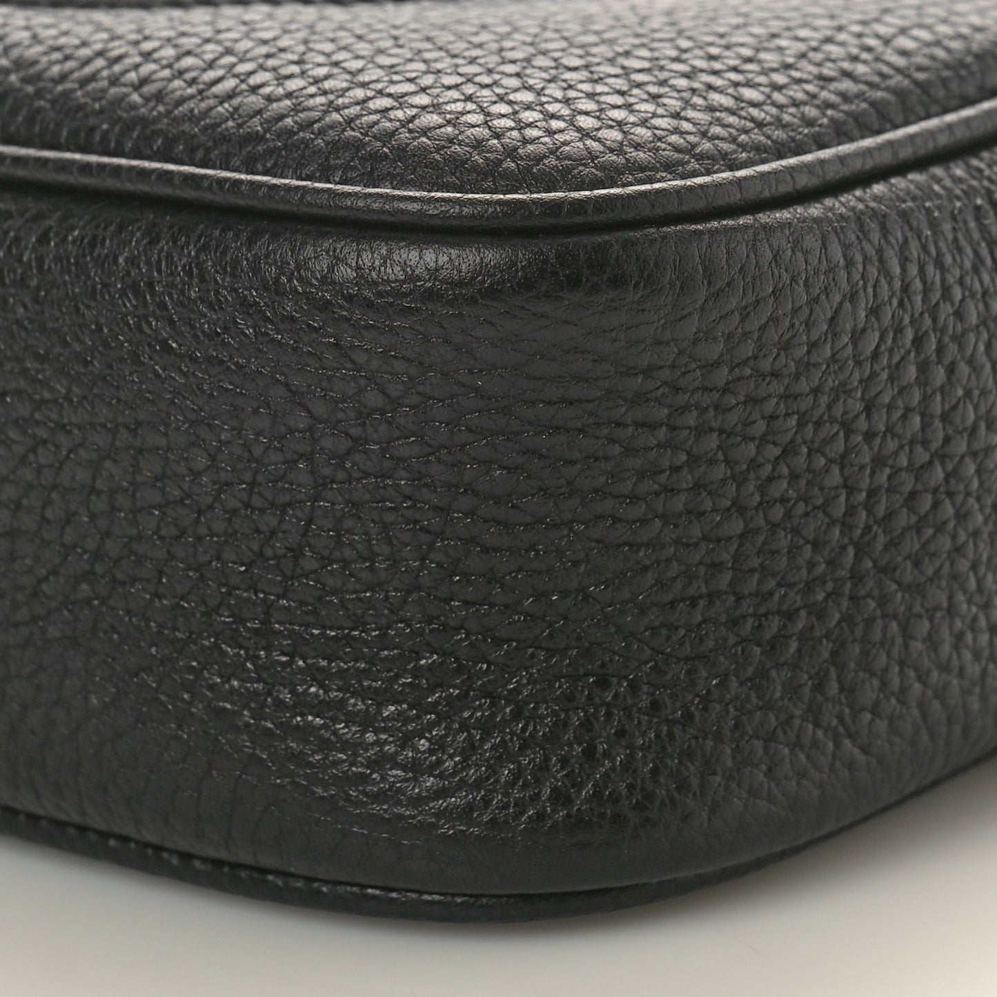 Pebbled Calfskin Mini Soho Disco Bag Black