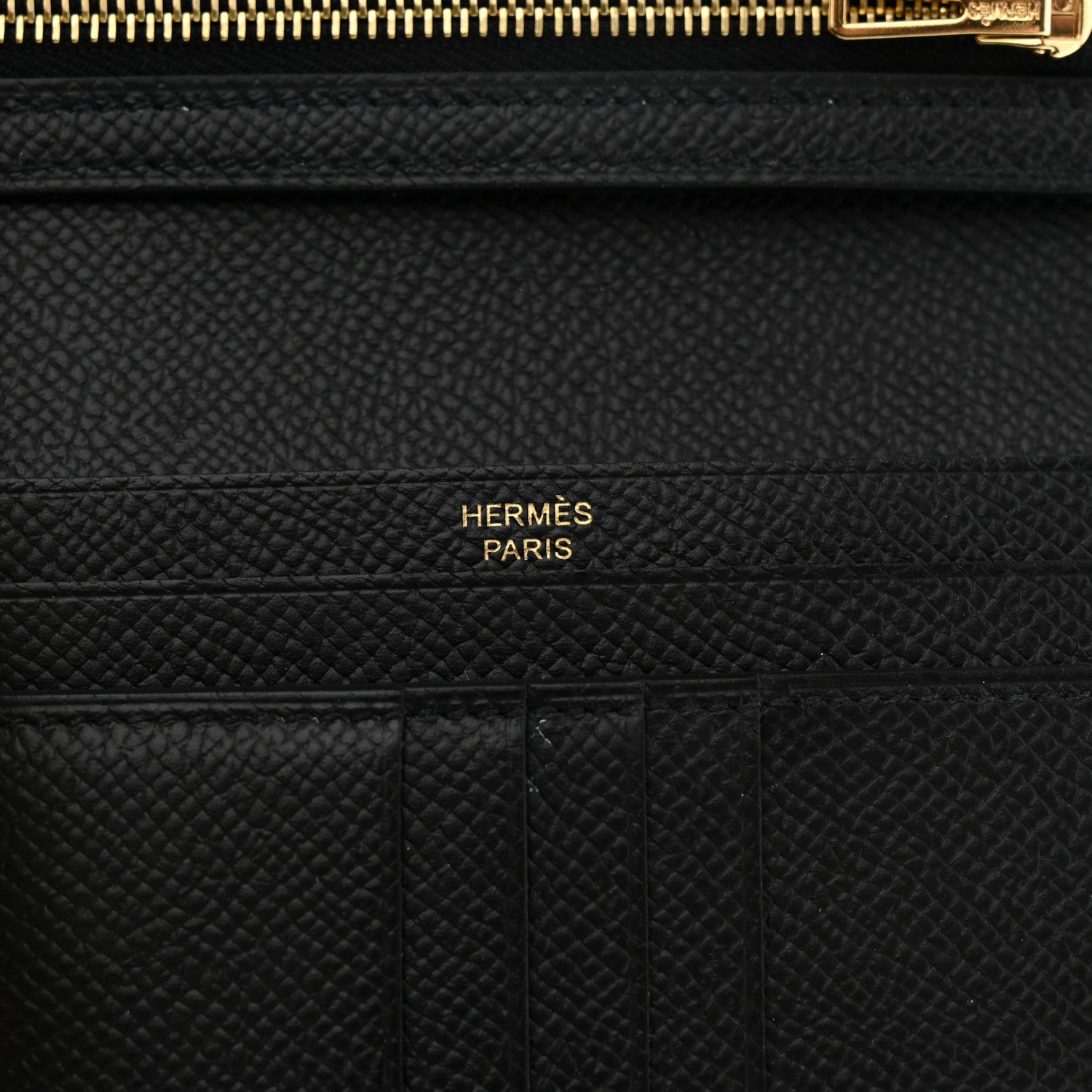 Hermes Epsom Bearn Compact Wallet Black 6 of 15