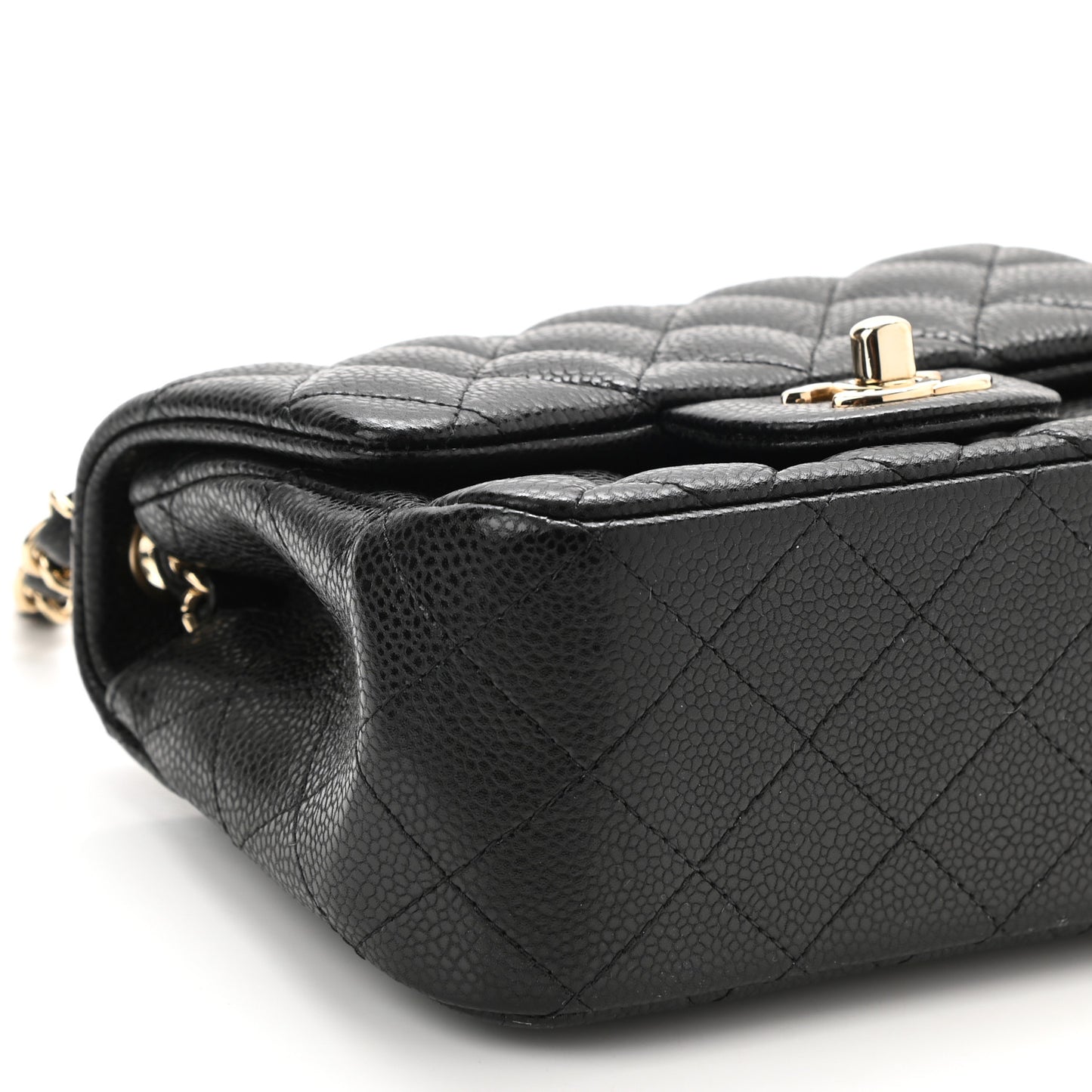 Caviar Quilted Mini Square Flap Black