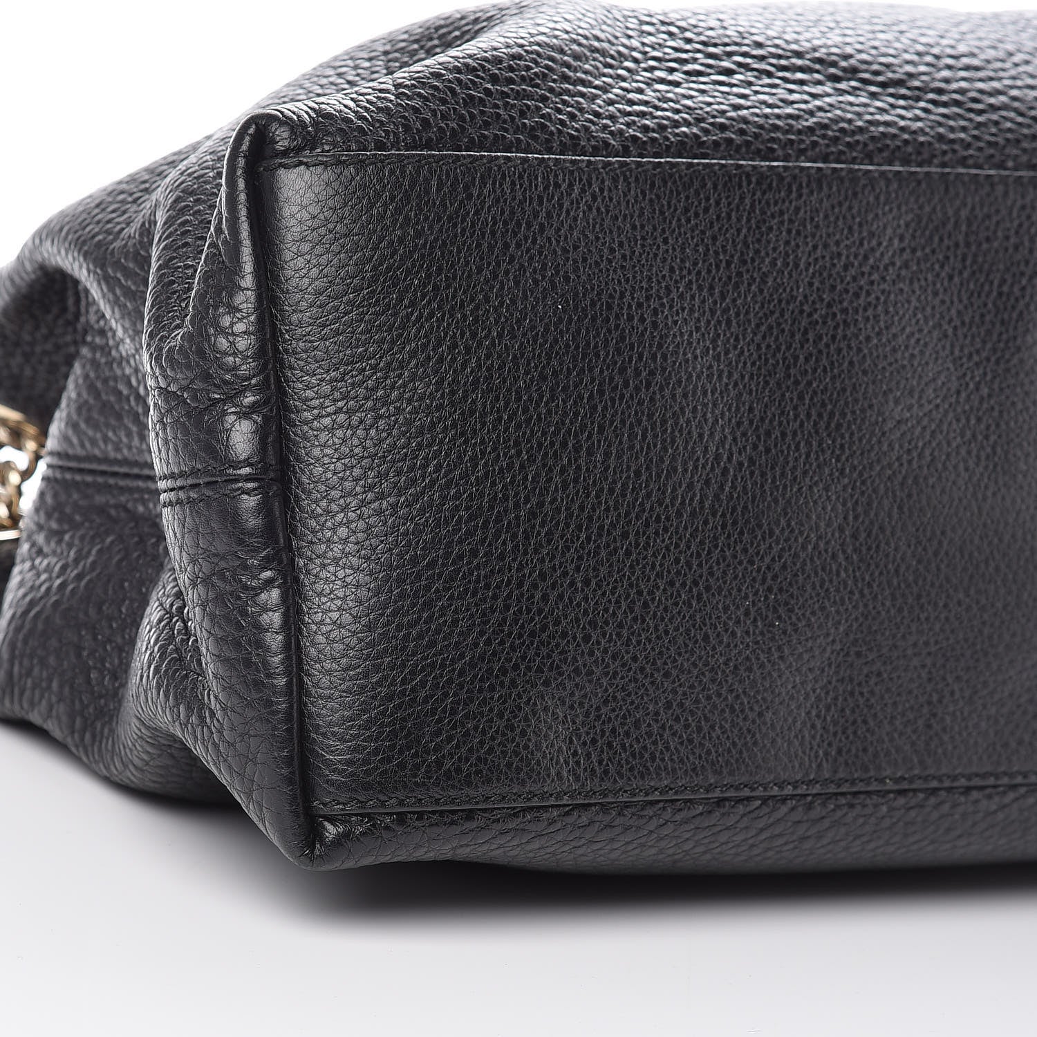 Gucci Pebbled Calfskin Medium Soho Chain Shoulder Bag Black 14 of 15