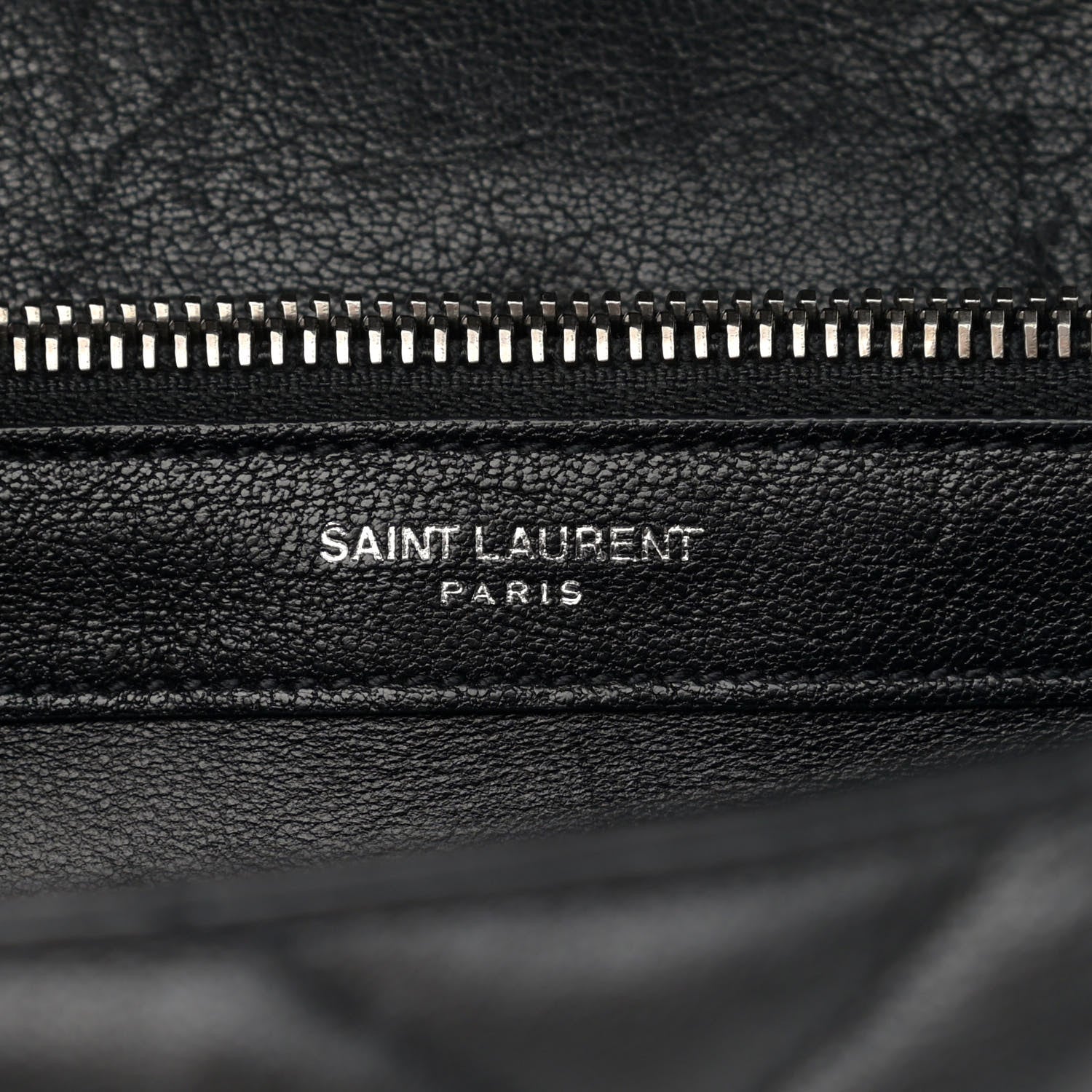 Saint Laurent Sheepskin Matelasse Chevron Monogram Large College Satchel Black 6 of 12