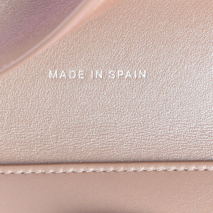 Chanel Metallic Caviar Chevron Quilted Compact Flap Wallet Light Gold 7 of 9