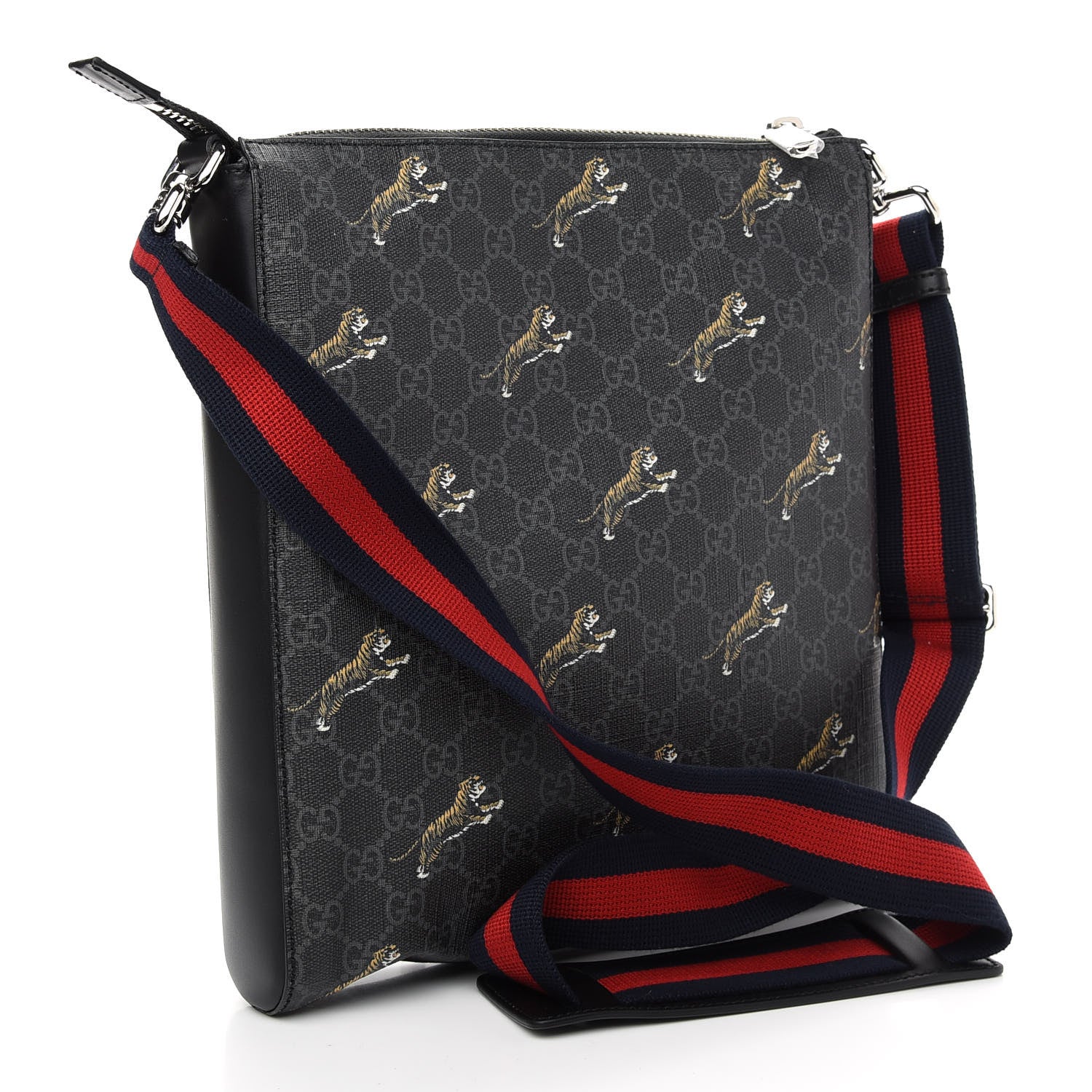 Gucci GG Supreme Monogram Tigers Web Messenger Bag Black Multicolor 3 of 9