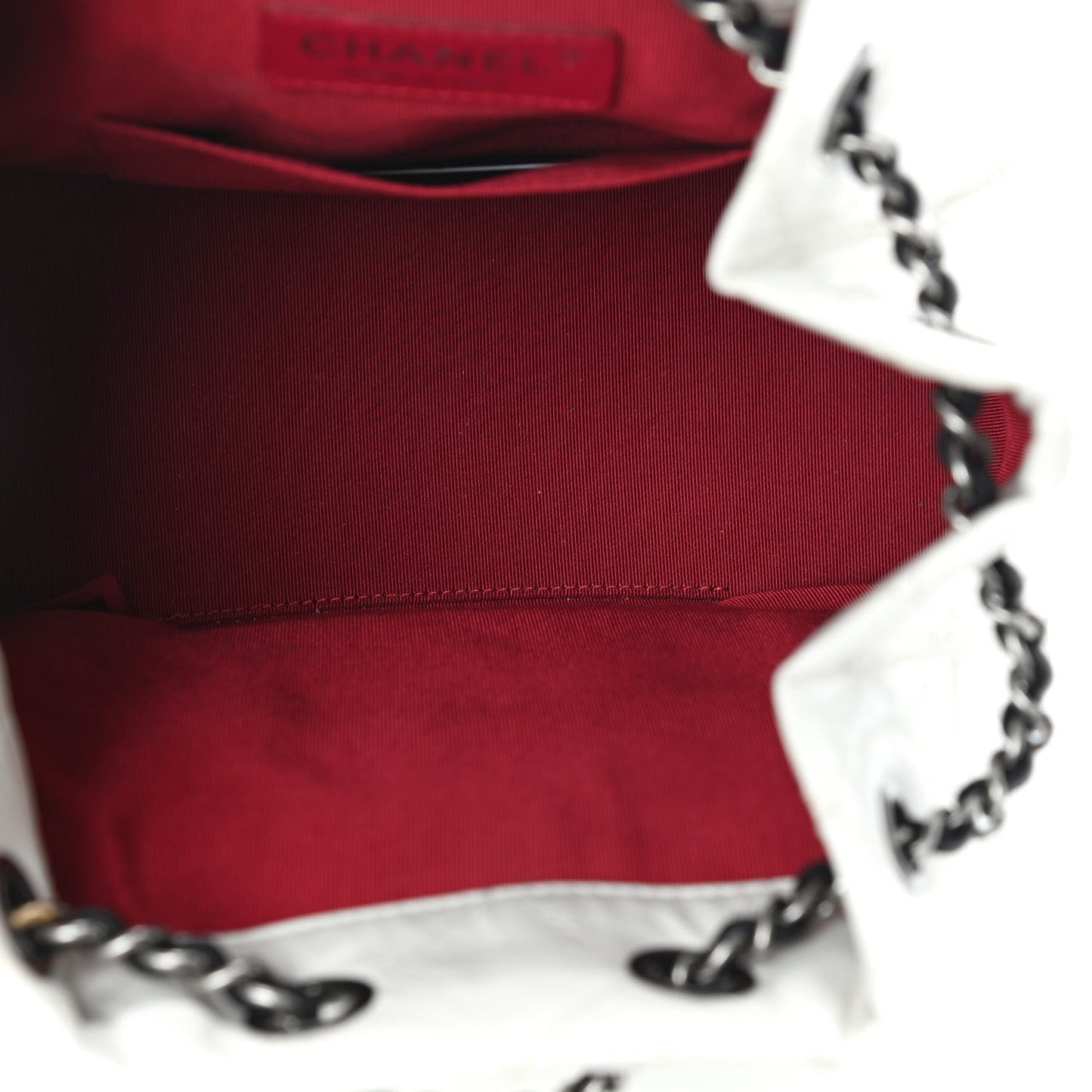 Aged Calfskin Quilted Small Gabrielle Backpack Black White