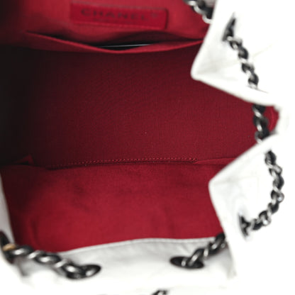 Chanel Aged Calfskin Quilted Small Gabrielle Backpack Black White 5 of 9