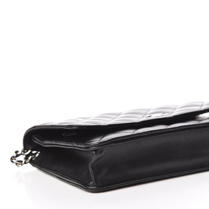 Chanel Lambskin Quilted Wallet On Chain WOC Black 12 of 14