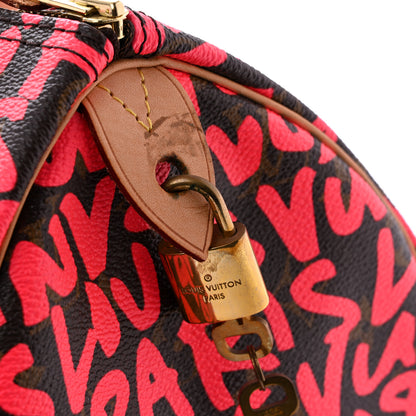 Louis Vuitton Monogram Graffiti Speedy 30 Fuchsia 11 of 12