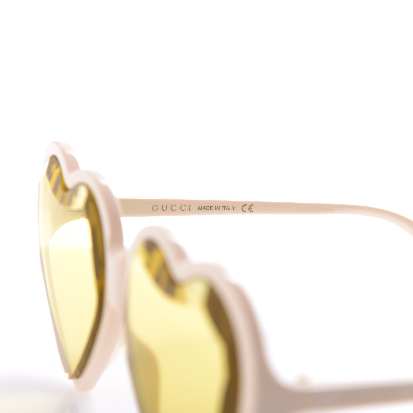 Hollywood Forever Heart Sunglasses GG0360S White Yellow