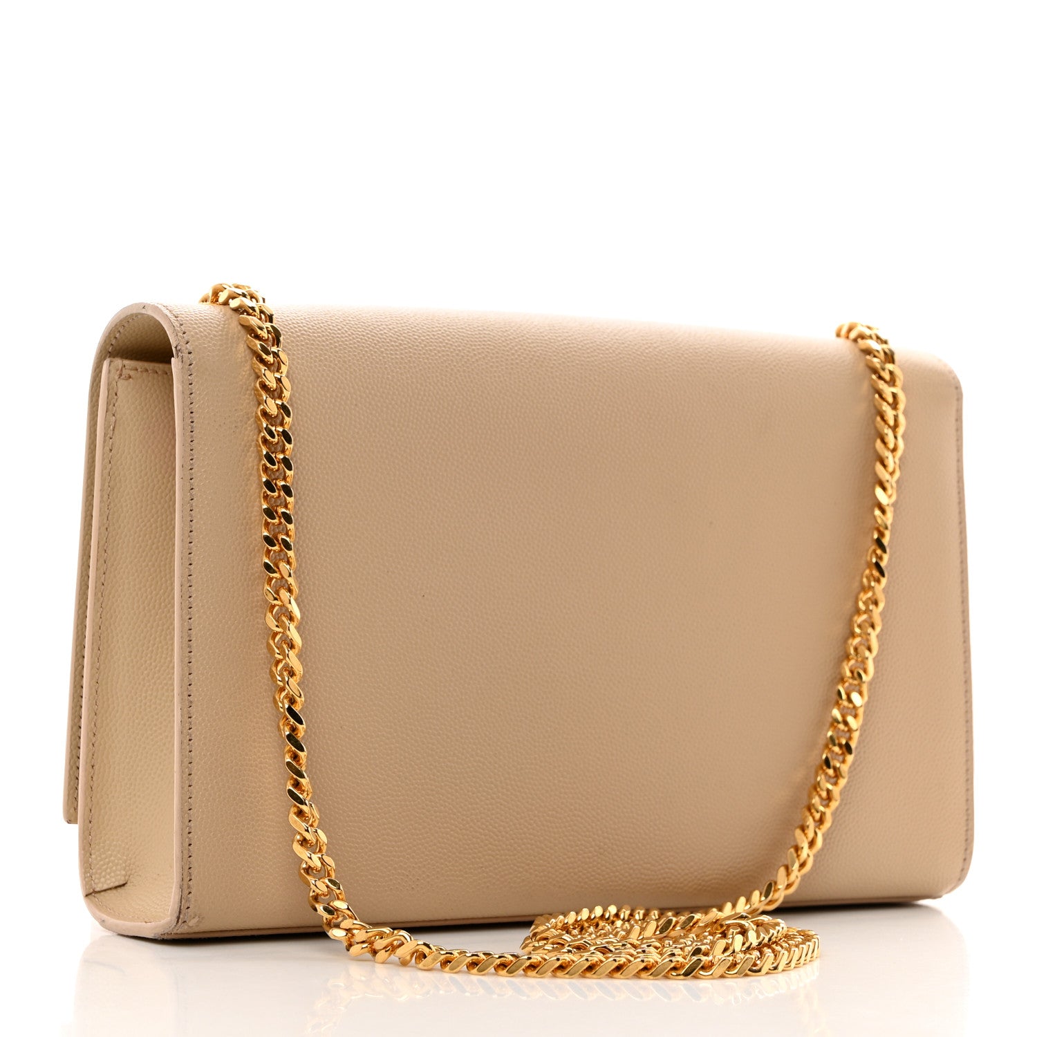 Saint Laurent Grain De Poudre Medium Monogram Kate Satchel Nude Powder 2 of 19