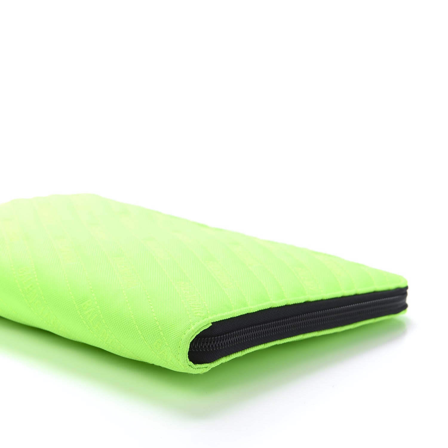 Balenciaga Nylon Logo Matelasse Explorer Zip Around Tablet Pouch Light Fluo Green 8 of 8
