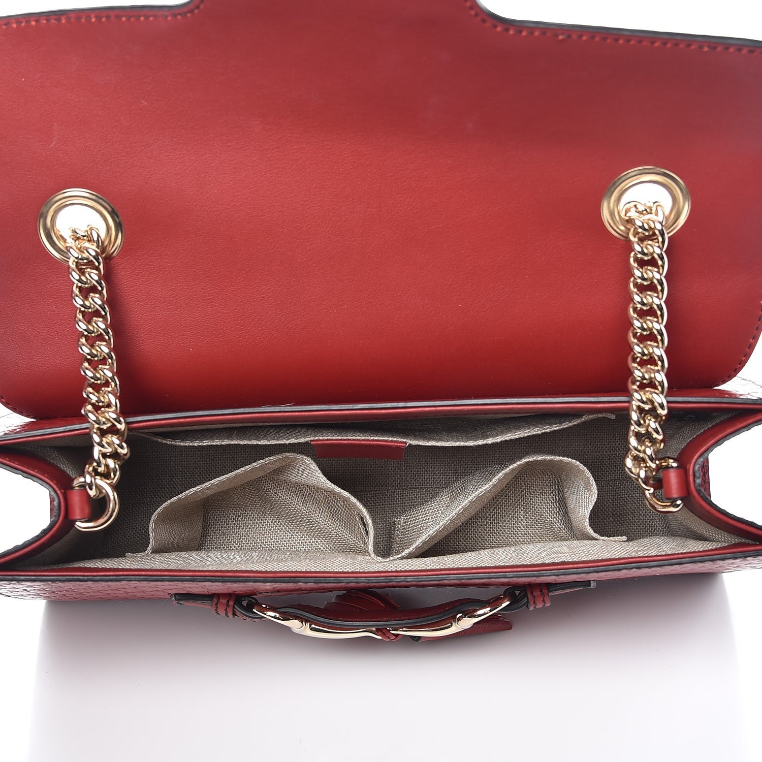 Gucci Microguccissima Medium Emily Chain Shoulder Bag Red 5 of 8