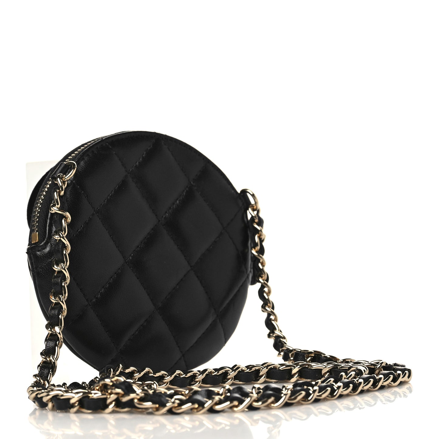 Lambskin Mini Camellia Bouquet Clutch With Chain Black