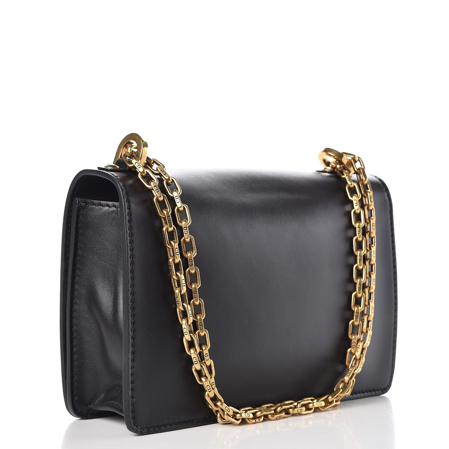 Calfskin J'Adior Chain Flap Bag Black