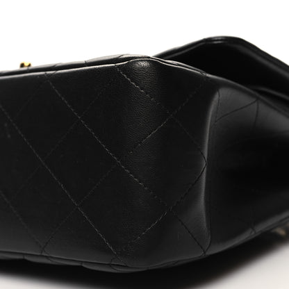Chanel Lambskin Quilted Jumbo Double Flap Black 10 of 12