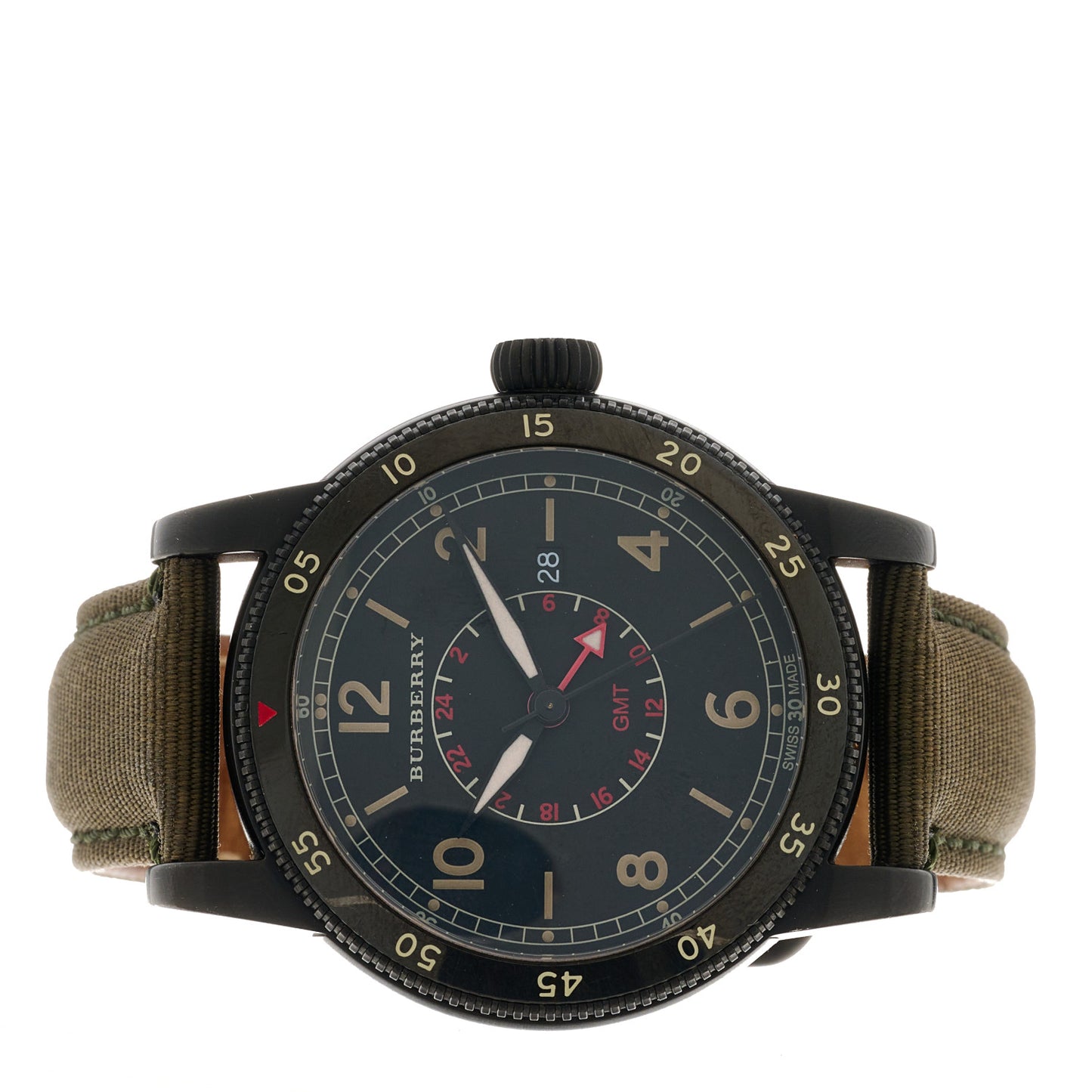 Stainless Steel Fabric 42mm GMT Utilitarian Quartz Watch Black BU7855