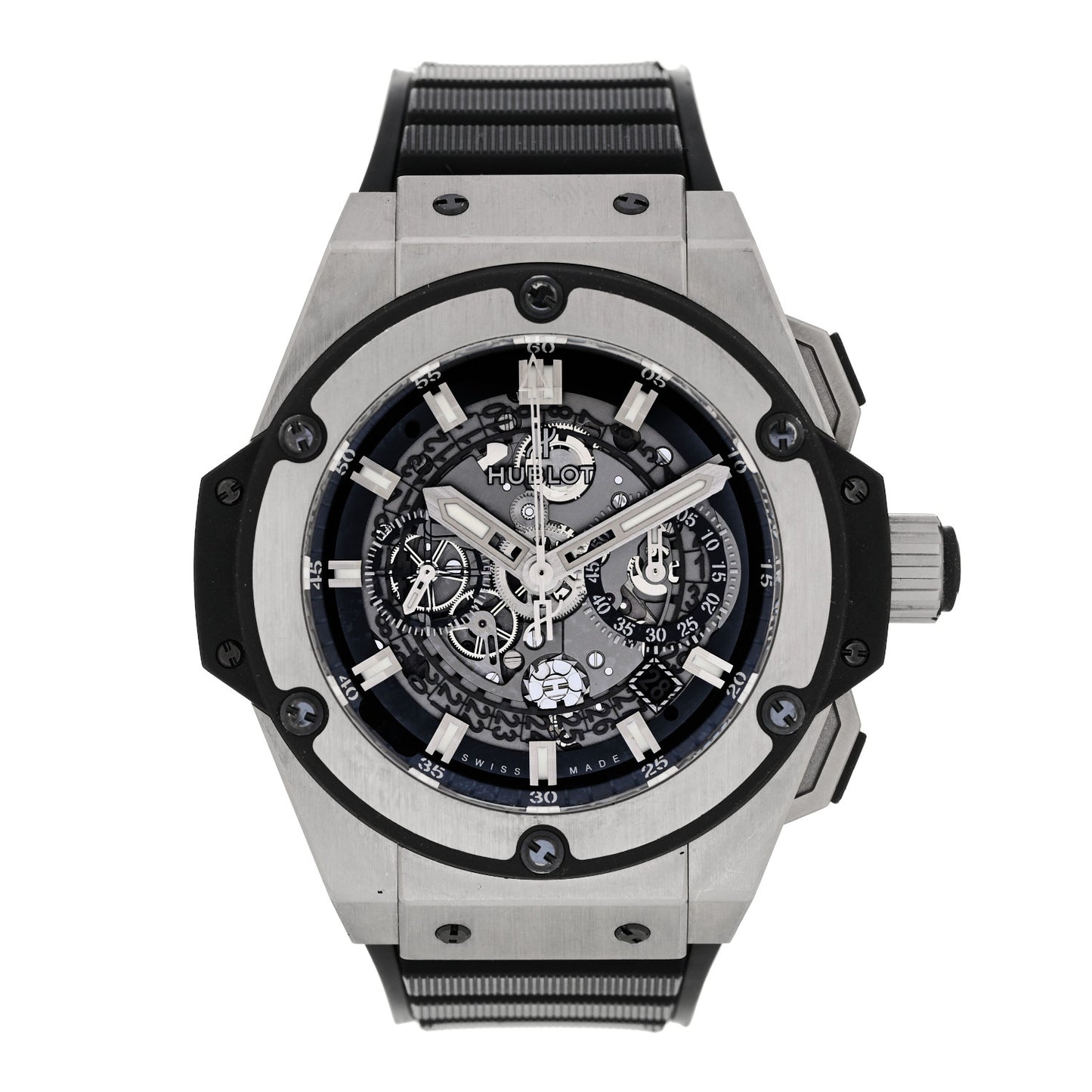 Titanium Rubber 48mm King Power Unico Automatic Watch Silver 701.NX.0170.RX