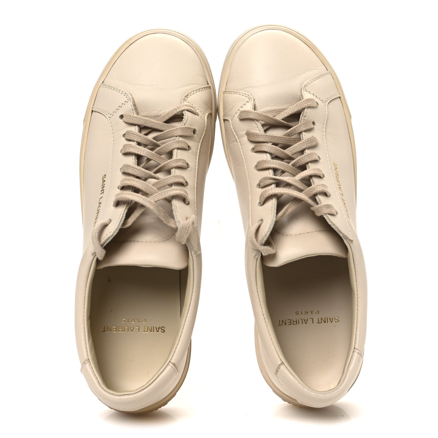 Saint Laurent Calfskin Andy Low Top Sneakers 36 Dark Coquille 2 of 11