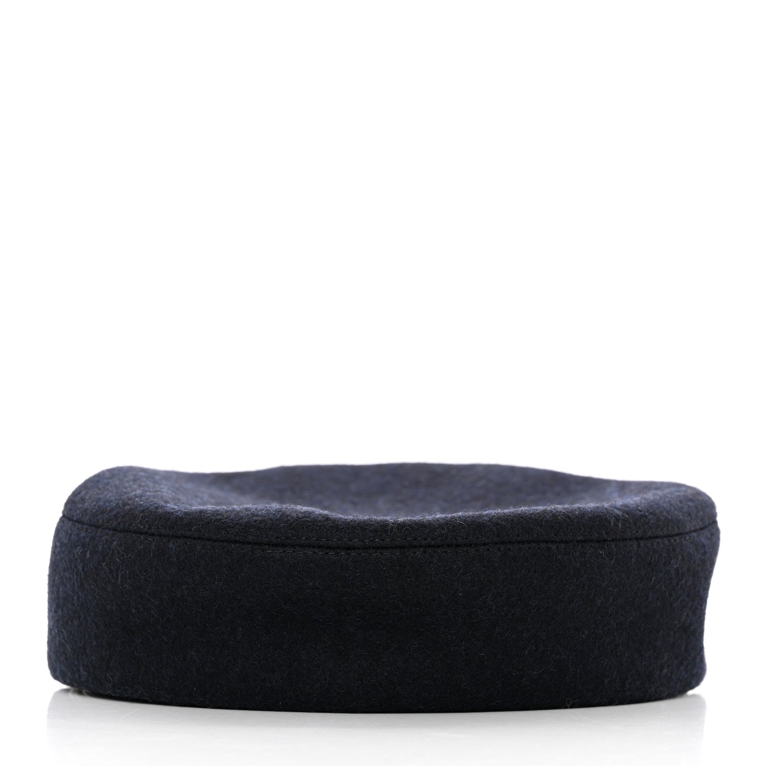 Hermes Broadcloth Newton Calfskin Dani Cap 56 Marine Black 5 of 8