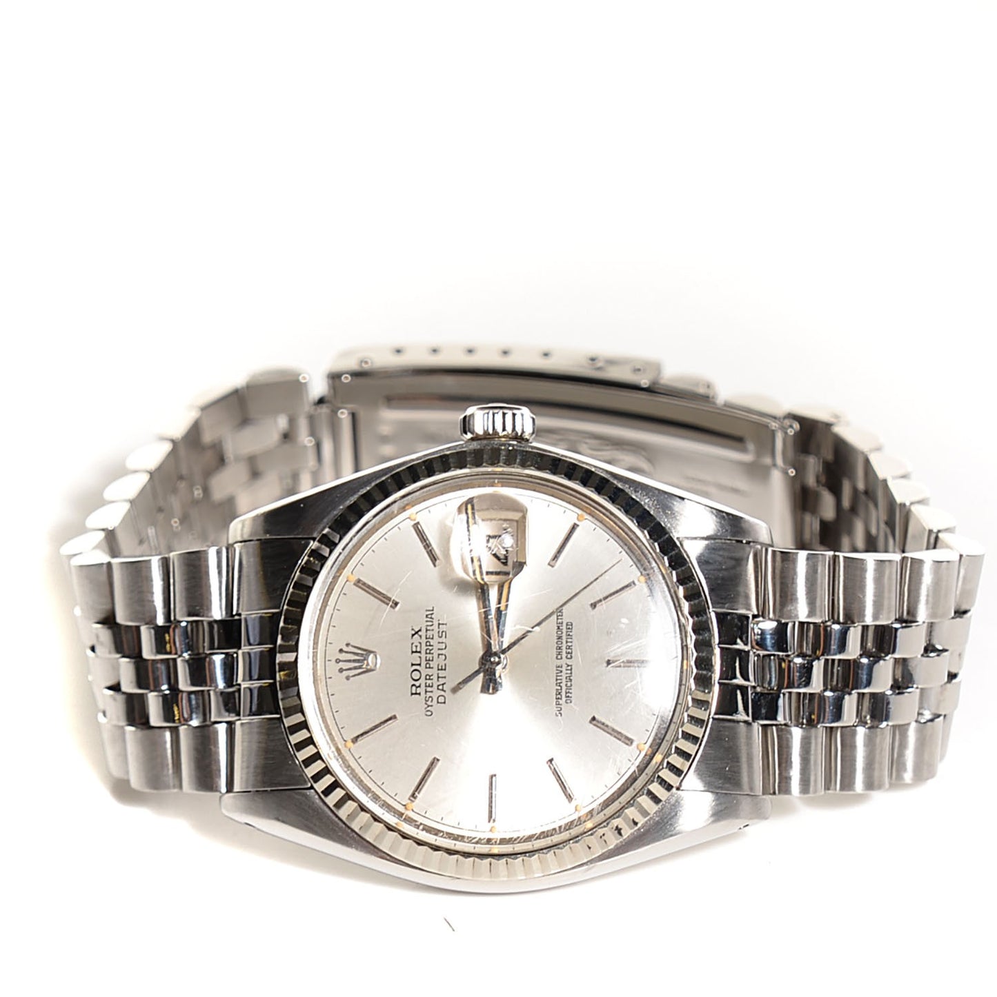 Stainless Steel 18K White Gold 36mm Oyster Perpetual Datejust Watch Silver 16014
