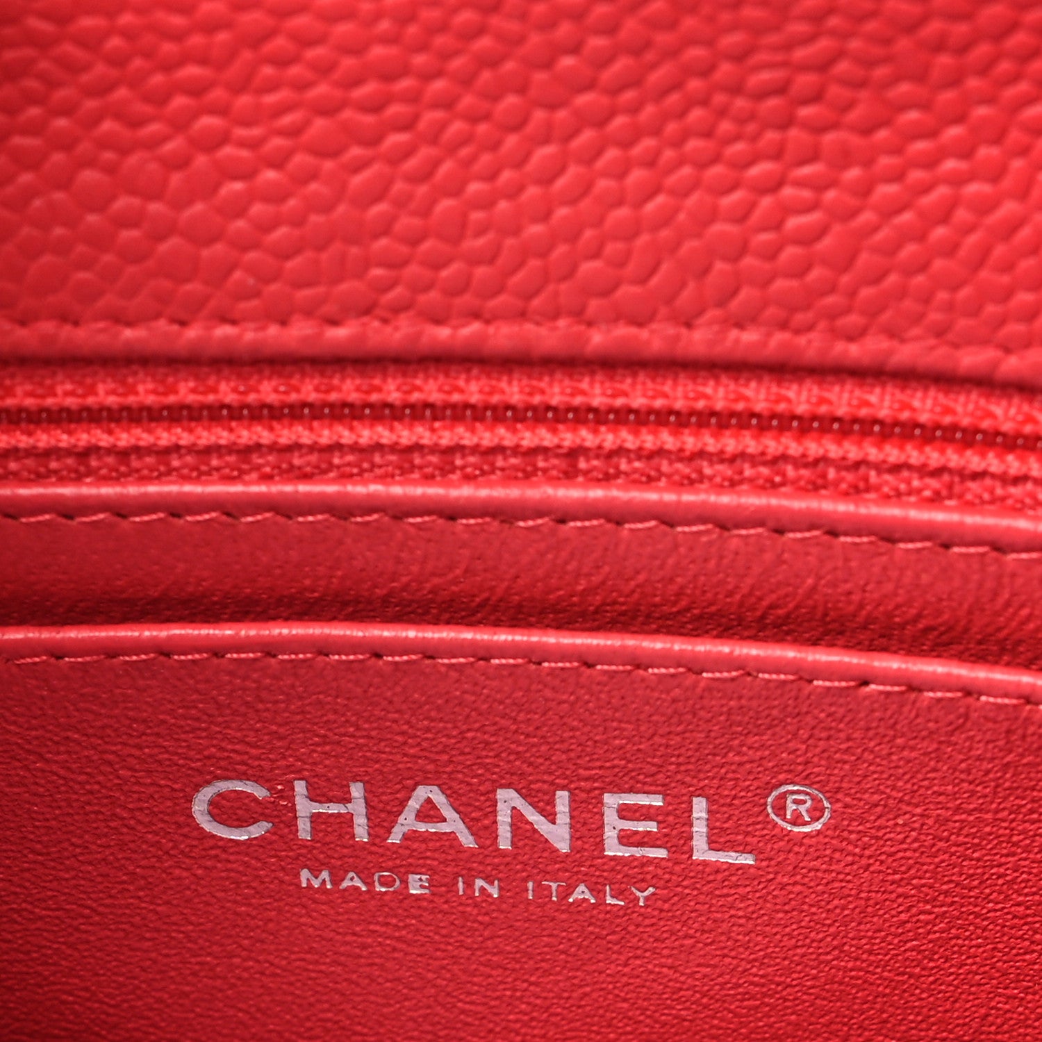 Chanel Caviar Quilted Mini Rectangular Flap Dark Pink 6 of 11