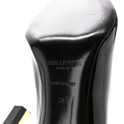 Saint Laurent Patent Calfskin Opyum 85 Pumps 39 Black Gold 6 of 9
