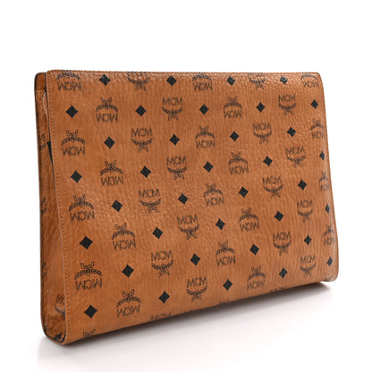 MCM Visetos Large Zip Pouch Cognac 3 of 10