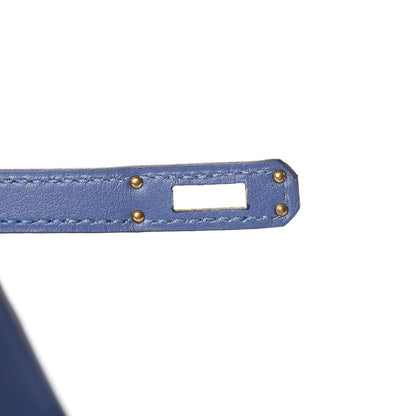 Hermes Swift Kelly Pochette Clutch Bleu Brighton 10 of 31