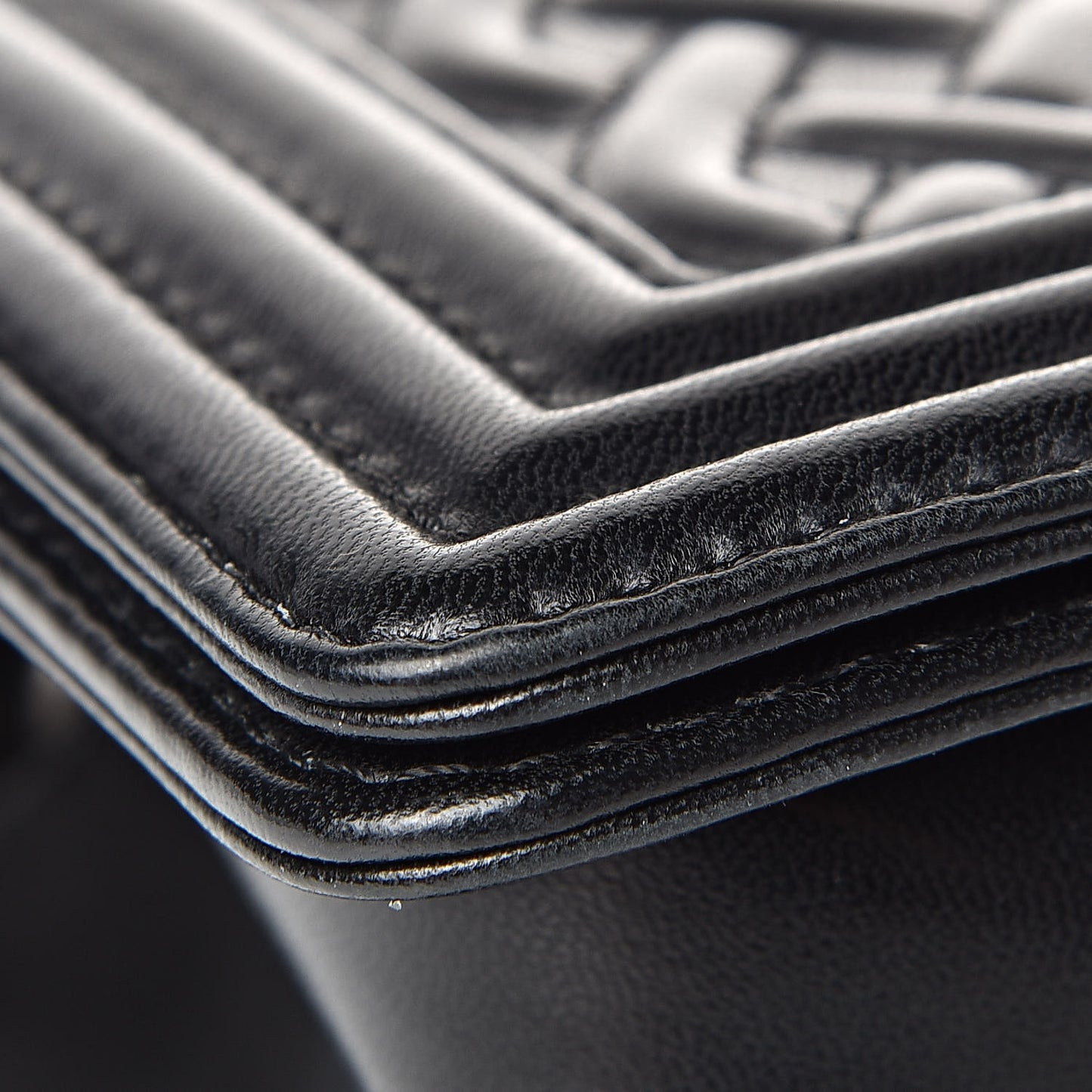 Lambskin Medium Celtic Boy Flap Black
