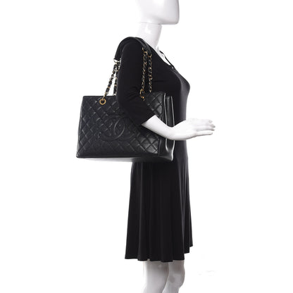 Chanel Caviar Quilted Grand Shopping Tote GST Black 2 of 10