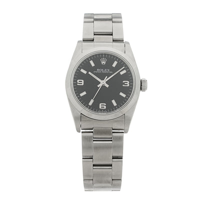 Rolex Stainless Steel 31mm Oyster Perpetual Watch Black 77080 1 of 5
