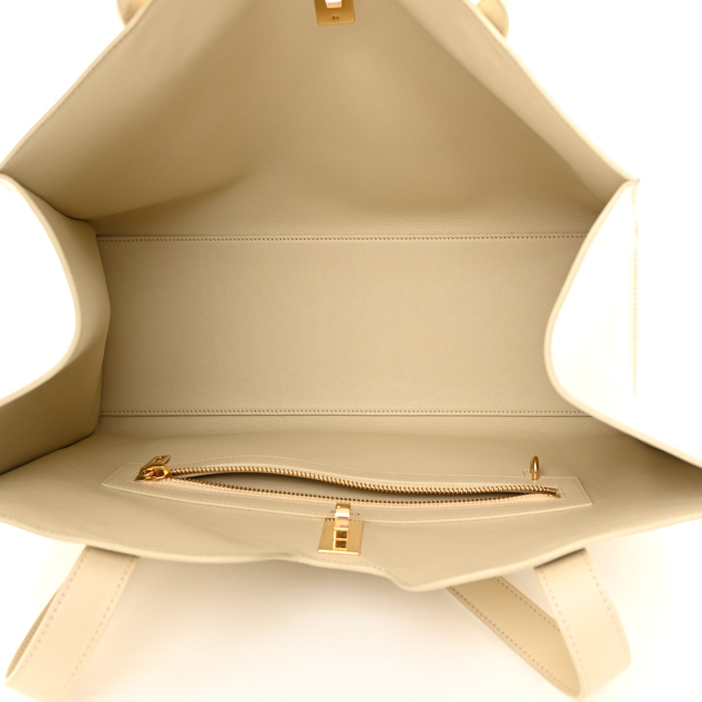 Smooth Calfskin Cabas 16 Bag Limestone