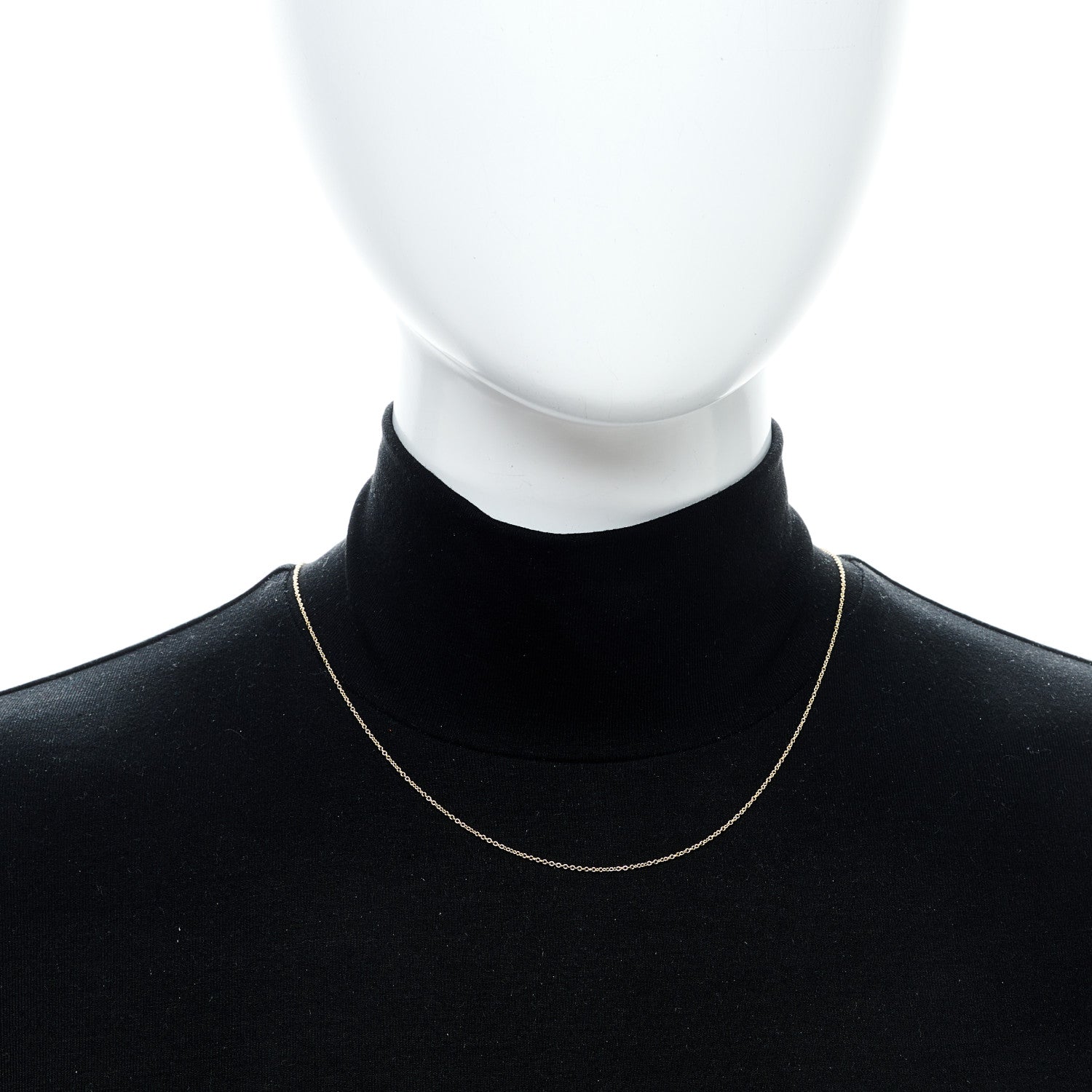 David Yurman 18K Yellow Gold 1mm Chain Necklace 2 of 5