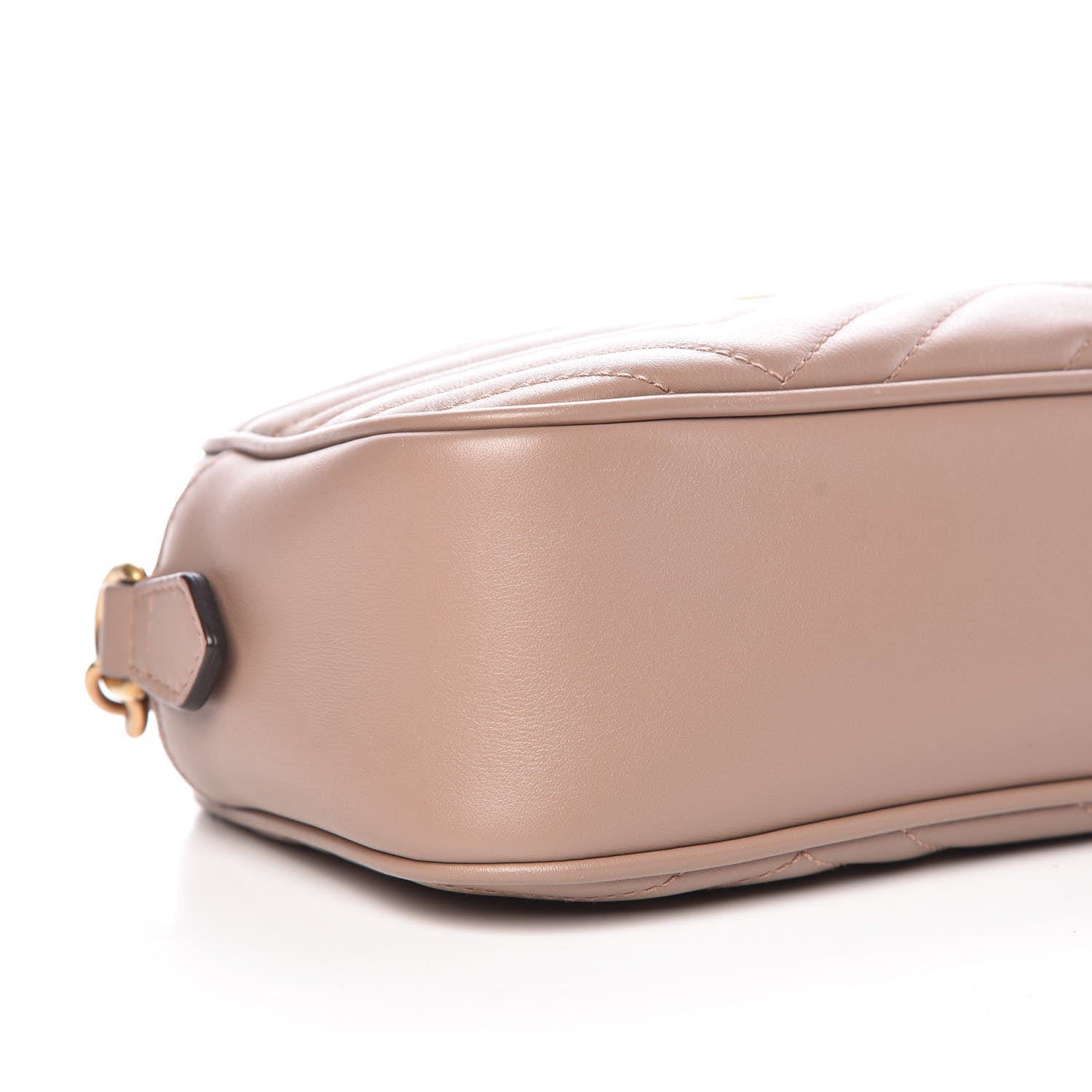 Gucci Calfskin Matelasse Small GG Marmont Chain Shoulder Bag Taupe 5 of 11