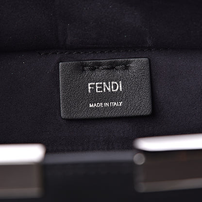 Fendi Vitello Baltico Kore Petite 3Jours Tote Black Verde Prato 6 of 10