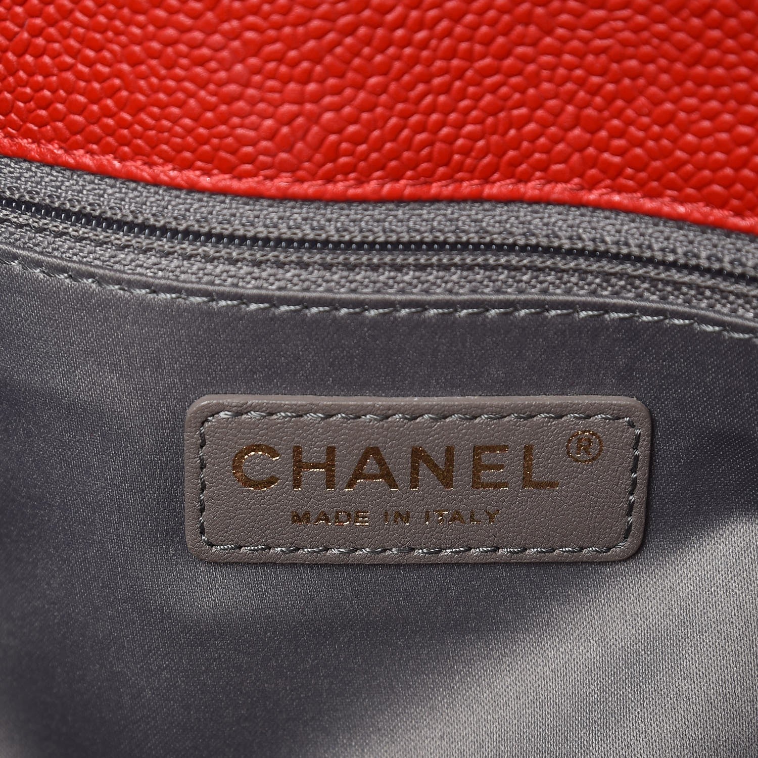 Chanel Caviar Quilted Grand Shopping Tote GST Red 6 of 13