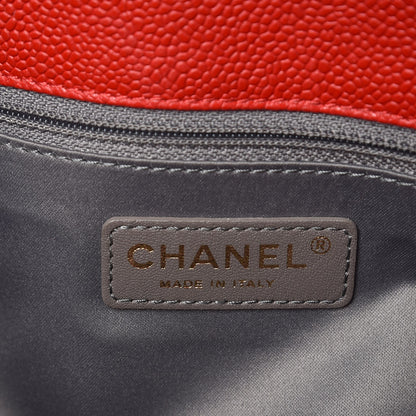 Chanel Caviar Quilted Grand Shopping Tote GST Red 6 of 13